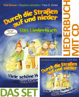 SET LIEDERBUCH inkl. CD Durch die Straßen auf und nieder - Viele schöne Herbst- und Laternenlieder 