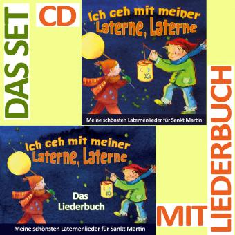 SET LIEDERBUCH inkl. CD Ich geh mit meiner Laterne, Laterne - Meine schönsten Laternenlieder für Sankt Martin 
