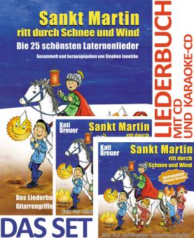 SET LIEDERBUCH inkl. CD + KARAOKE-CD Sankt Martin ritt durch Schnee und Wind - Die 25 schönsten Laternenlieder 